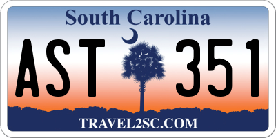 SC license plate AST351