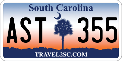 SC license plate AST355