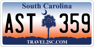 SC license plate AST359