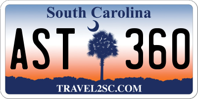 SC license plate AST360