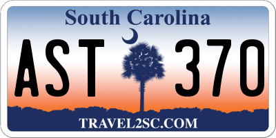 SC license plate AST370