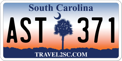SC license plate AST371