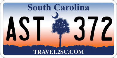 SC license plate AST372