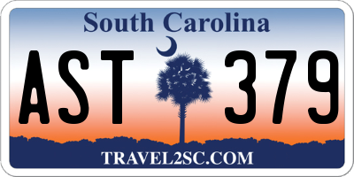 SC license plate AST379