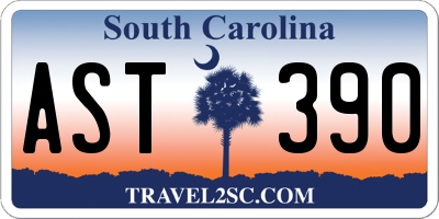 SC license plate AST390