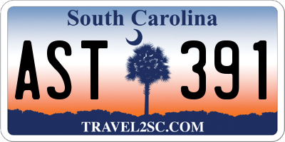 SC license plate AST391