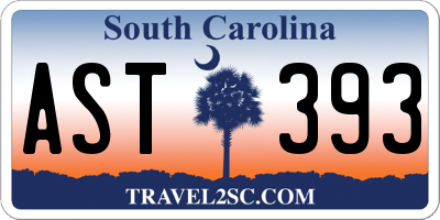 SC license plate AST393