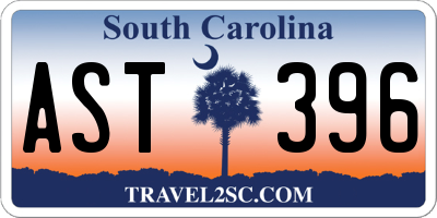 SC license plate AST396