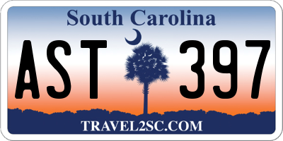 SC license plate AST397