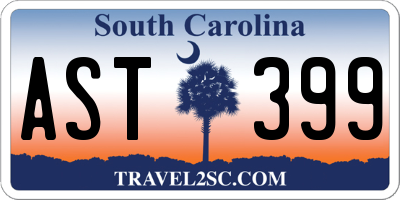 SC license plate AST399