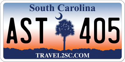 SC license plate AST405