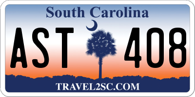 SC license plate AST408