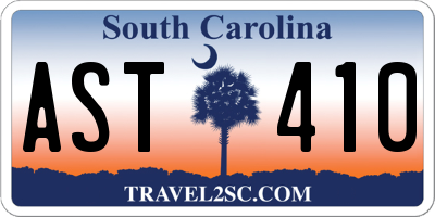 SC license plate AST410