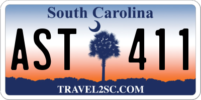 SC license plate AST411