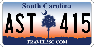 SC license plate AST415