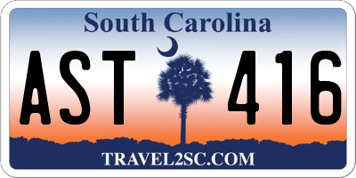 SC license plate AST416