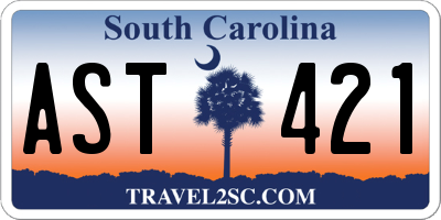 SC license plate AST421