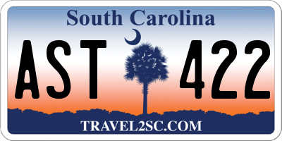 SC license plate AST422