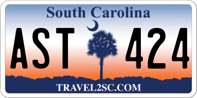 SC license plate AST424