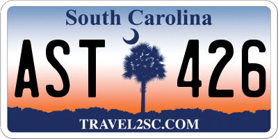 SC license plate AST426