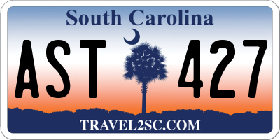 SC license plate AST427
