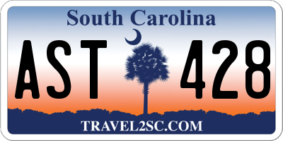 SC license plate AST428