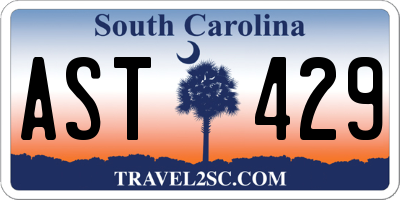 SC license plate AST429
