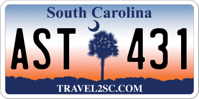 SC license plate AST431