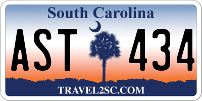 SC license plate AST434