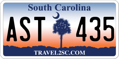 SC license plate AST435