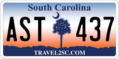 SC license plate AST437