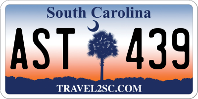 SC license plate AST439