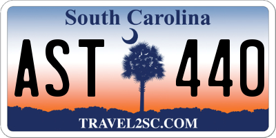 SC license plate AST440