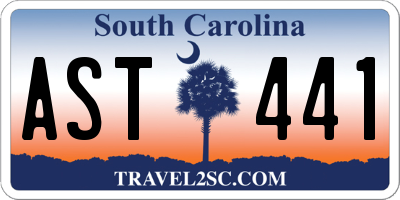 SC license plate AST441