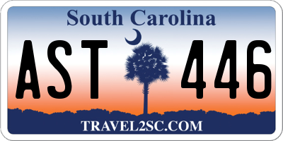SC license plate AST446