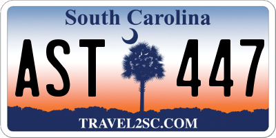 SC license plate AST447