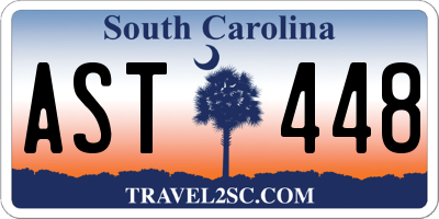SC license plate AST448