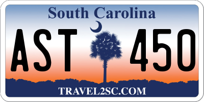 SC license plate AST450