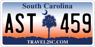 SC license plate AST459