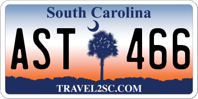 SC license plate AST466