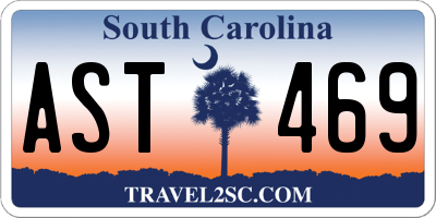 SC license plate AST469