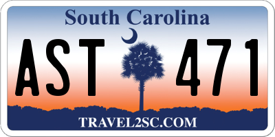 SC license plate AST471
