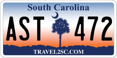 SC license plate AST472