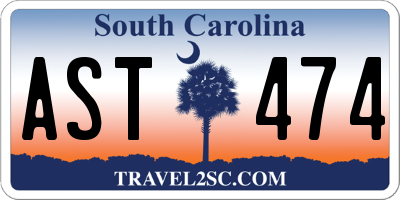 SC license plate AST474