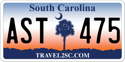 SC license plate AST475