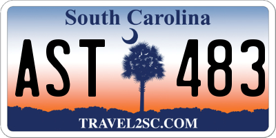 SC license plate AST483