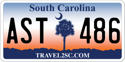 SC license plate AST486