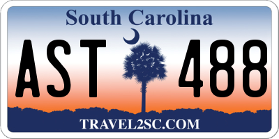SC license plate AST488