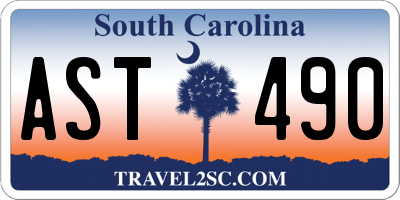 SC license plate AST490