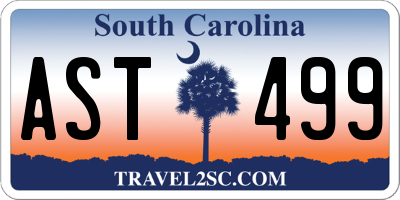 SC license plate AST499